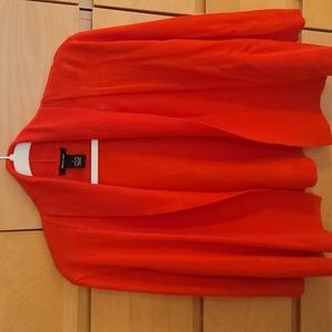 Red cardigan